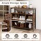 Costway Buffet Cabinet Industrial Sideboard Storage Cabinet with Push-to-Open Slatted Door